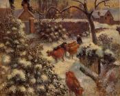 卡米耶 毕沙罗 : Snow Effect in Montfoucault